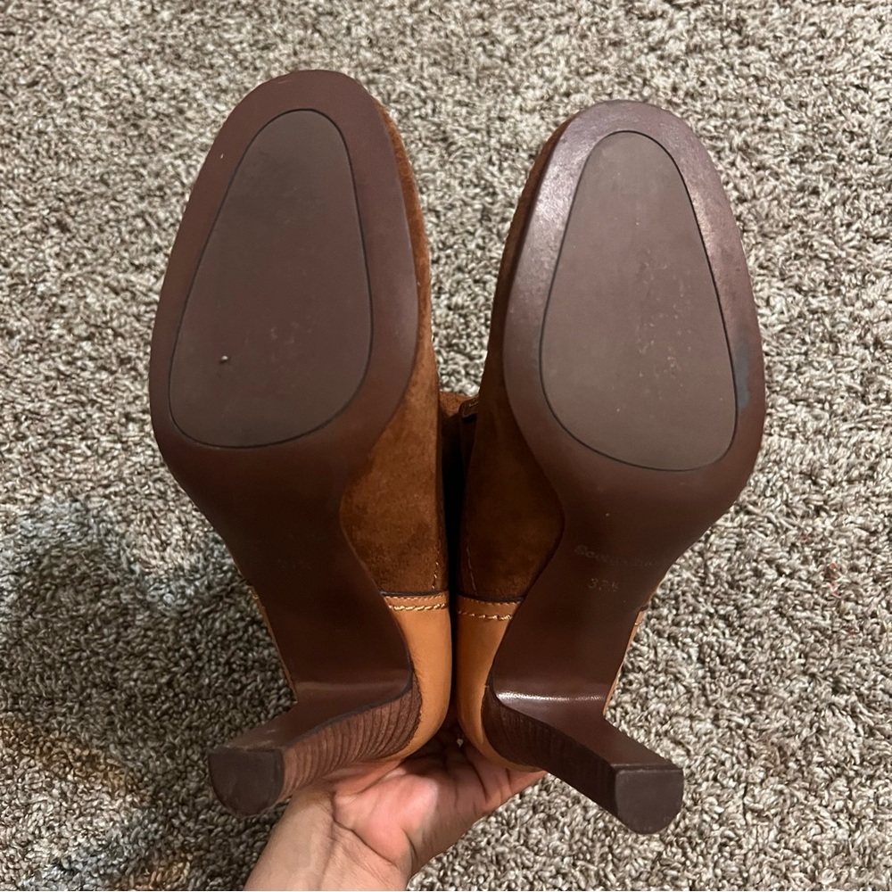 See by Chloe Elegant Brown Suede Ankle Boots size 37 1/2 - Picture 7 of 14
